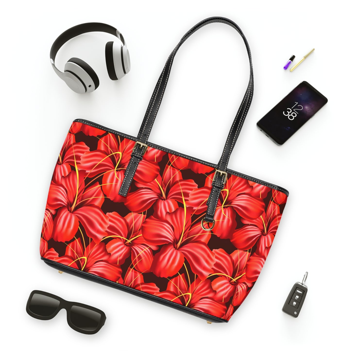 Cute Orchid PU Leather Shoulder Bag