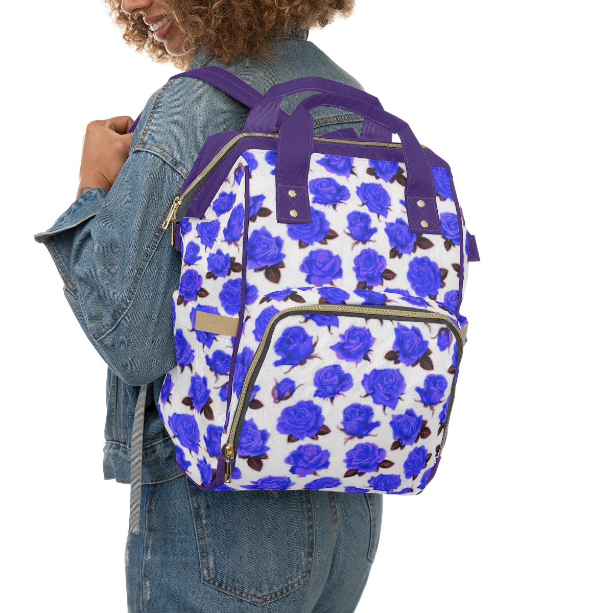 Blue Roses Multifunctional Backpack