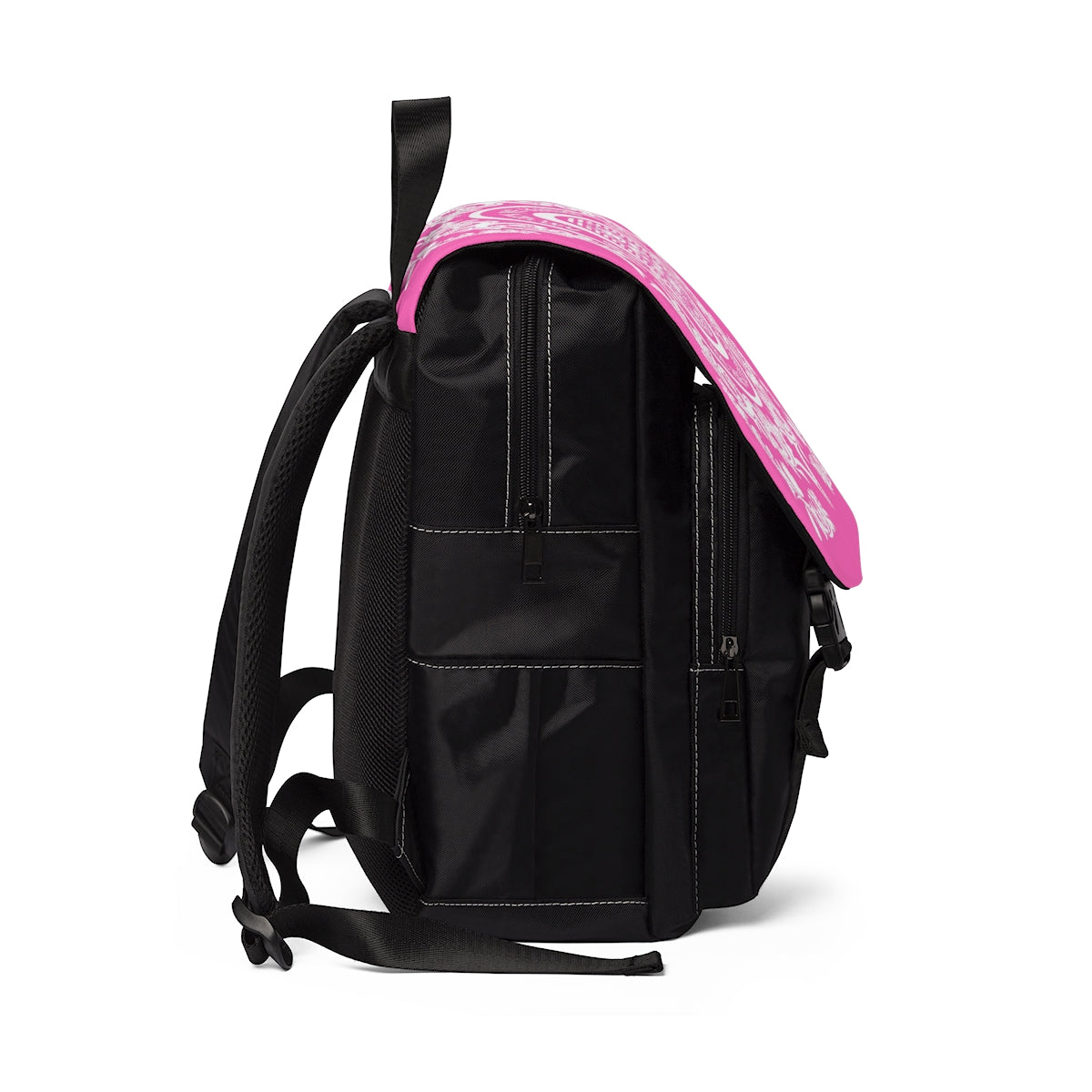 Pink & White We Are Royalty Unisex Casual Shoulder Backpack