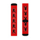 Play Boy Red & Black Crew Socks