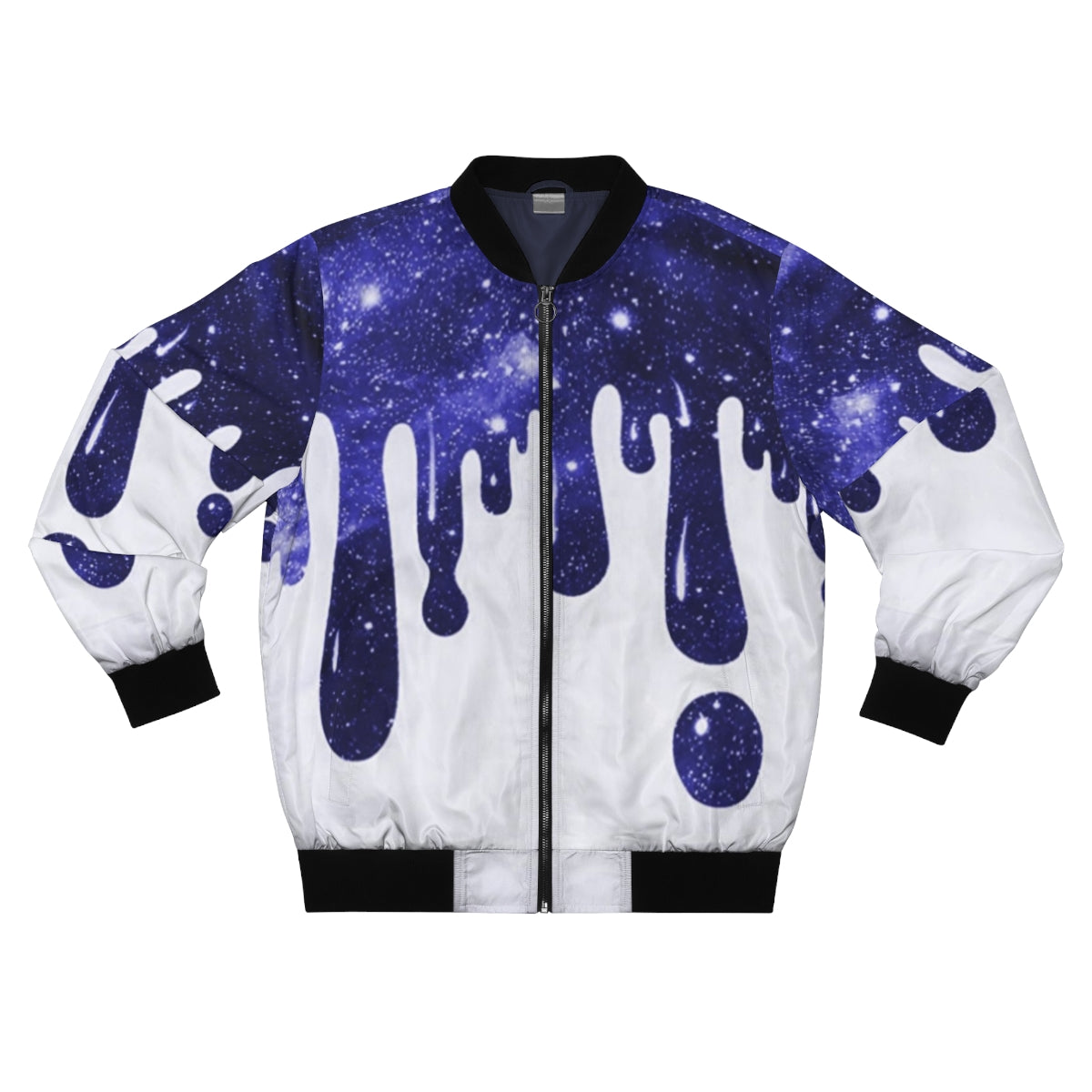 Drippy Blue & White Bomber Jacket