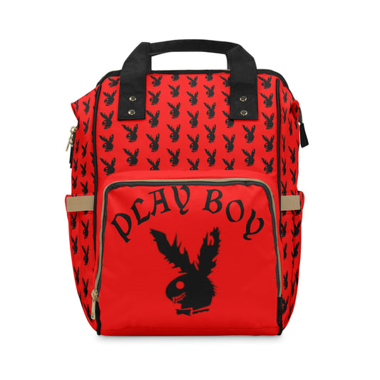 Play Boy Red & Black Multifunctional Backpack