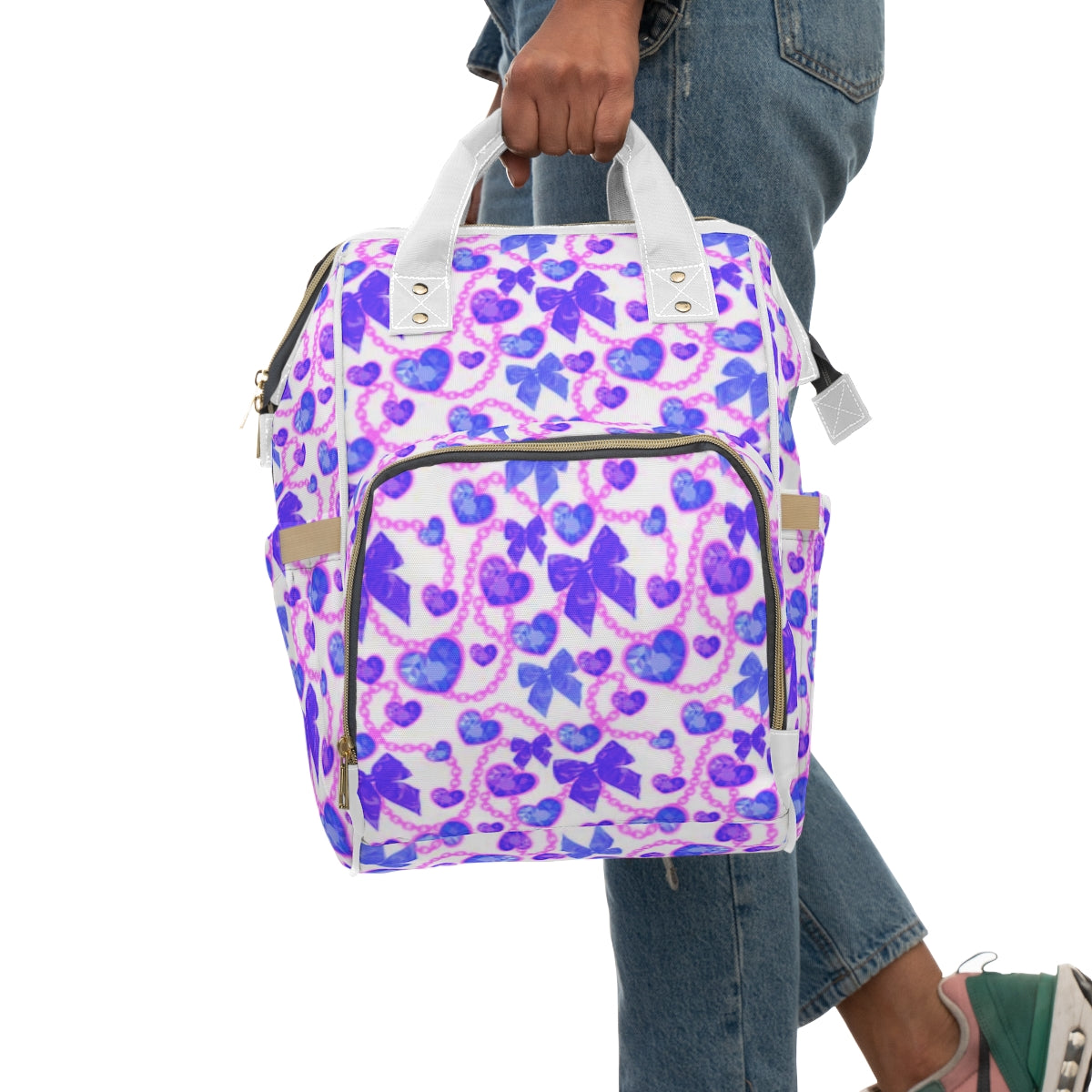 Purple Hearts & Bowes Multifunctional Backpack