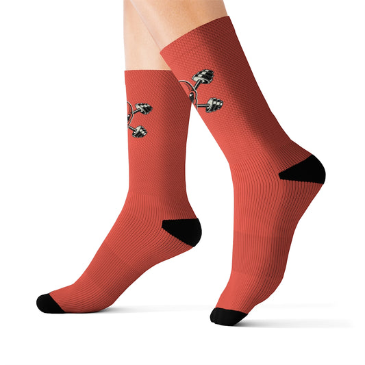 Red Alien Gym Crew Socks