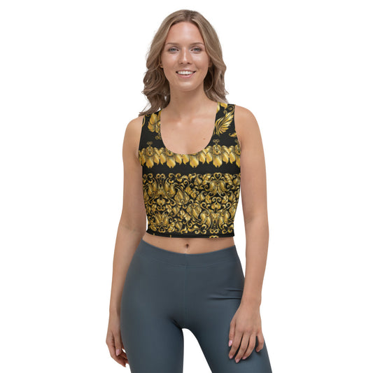 Her Golden Flowers Crop Top