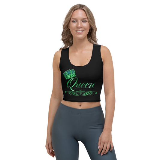 Krown Me Queen in Green Crop Top