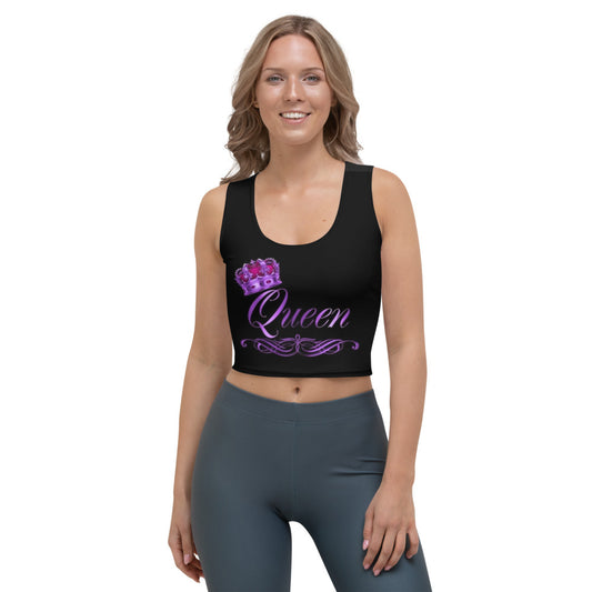 Krown Me Queen in Purple Crop Top