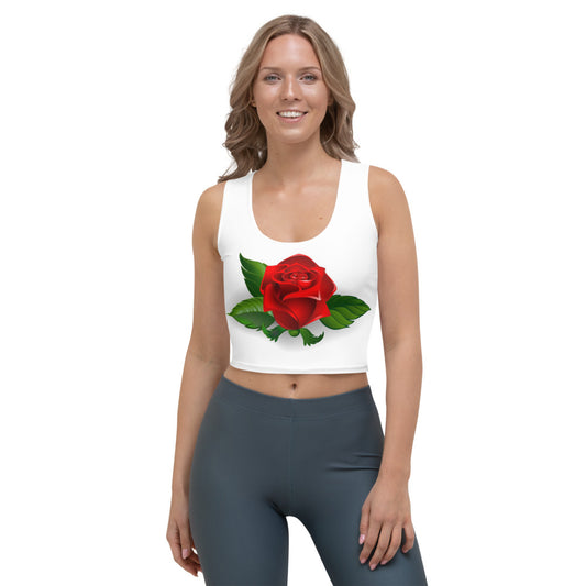 Red Rose Crop Top