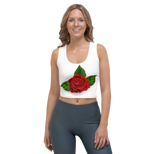 Red Rose Crop Top