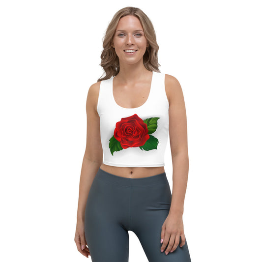 Red Rose Crop Top