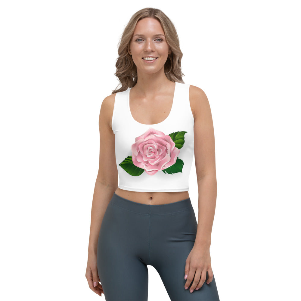 Pink Rose Crop Top