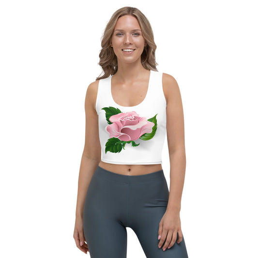 Pink Rose Crop Top