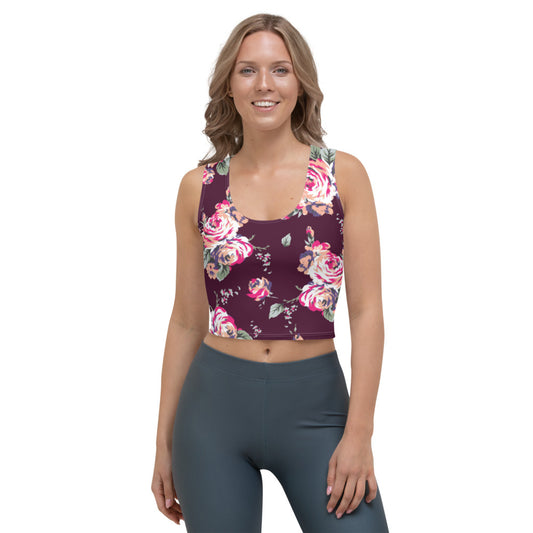 Shabby Chic Roses Crop Top