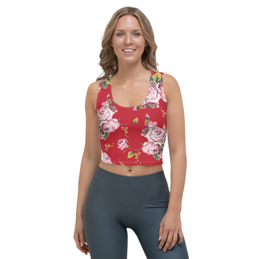 Shabby Chic Roses Crop Top