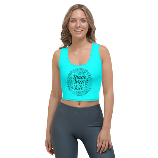 Made With Love Light Blue Crop Top