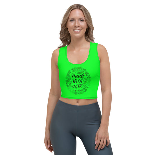 Made With Love Lime Green Crop Top