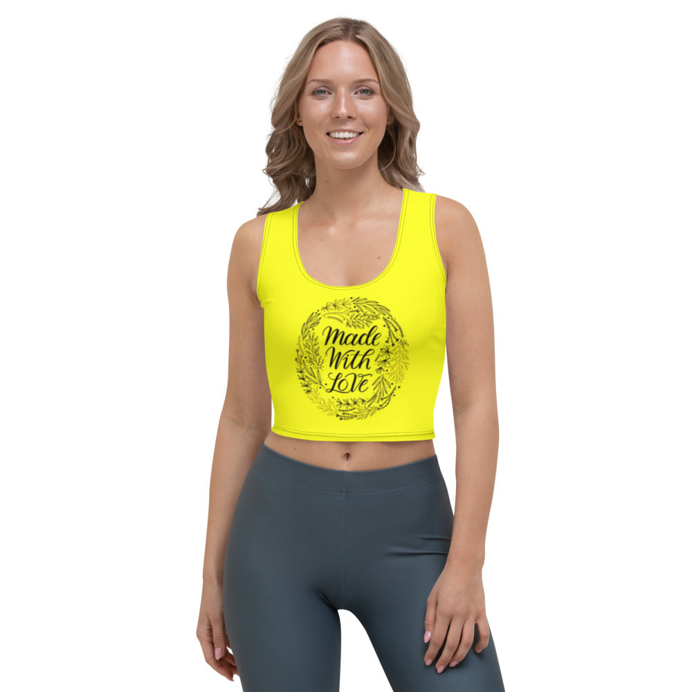 Made With Love Yellow Crop Top