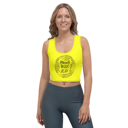 Made With Love Yellow Crop Top