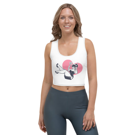 Happy Pinup Girl Crop Top