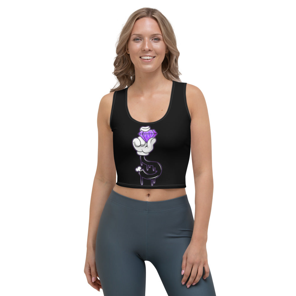 Purple Blood Diamond Crop Top