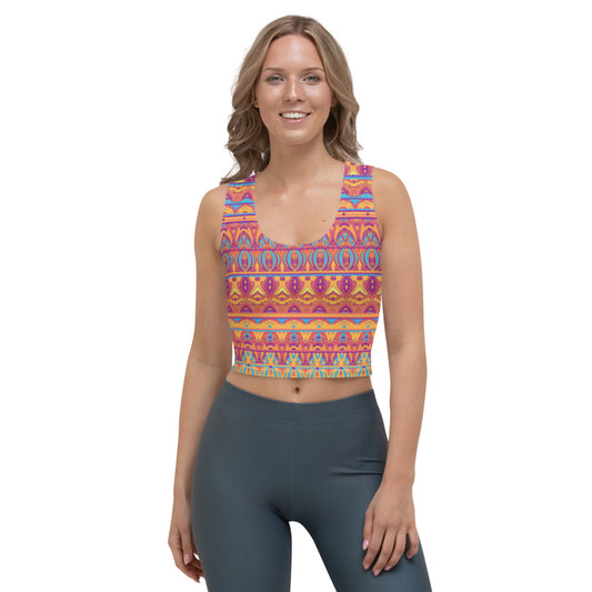 Ethnic Pattern Crop Top