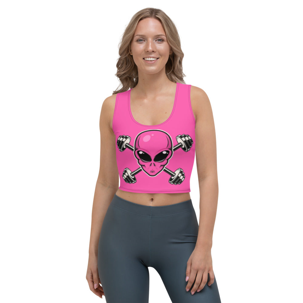 Pink Alien Gym Crop Top