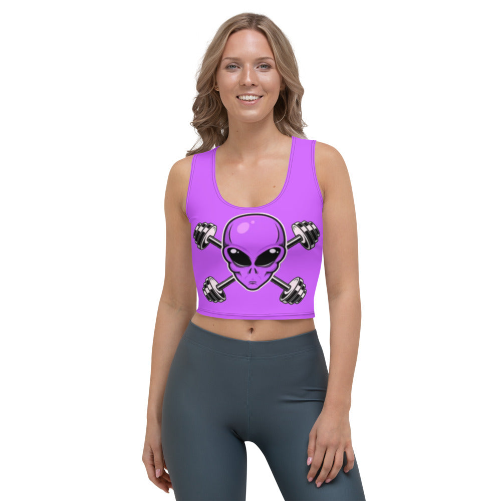 Purple Alien Gym Crop Top