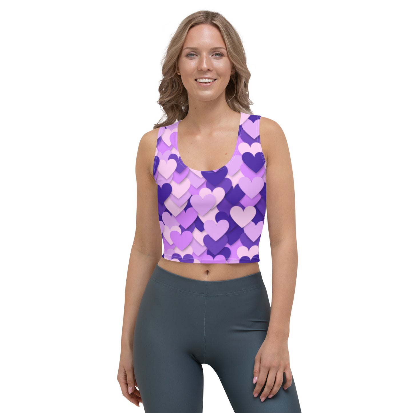 Colorful Hearts Crop Top