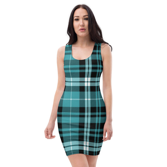 Teal Plaid Dress