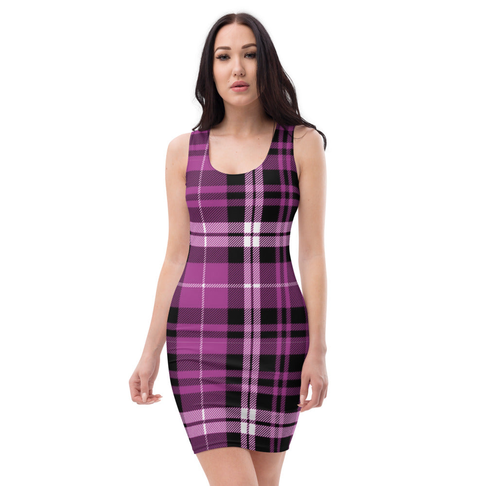 Light Purple Plaid Dress