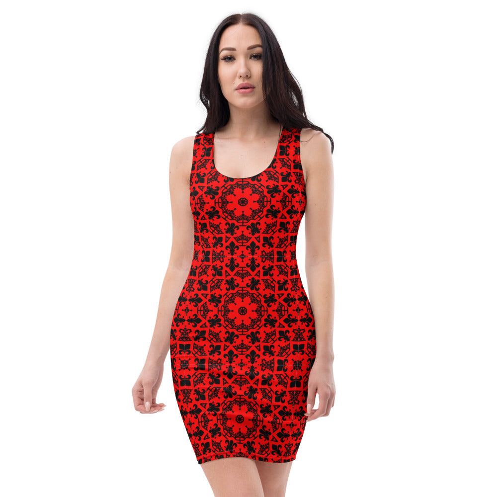 Red & Black Made Royal Dress