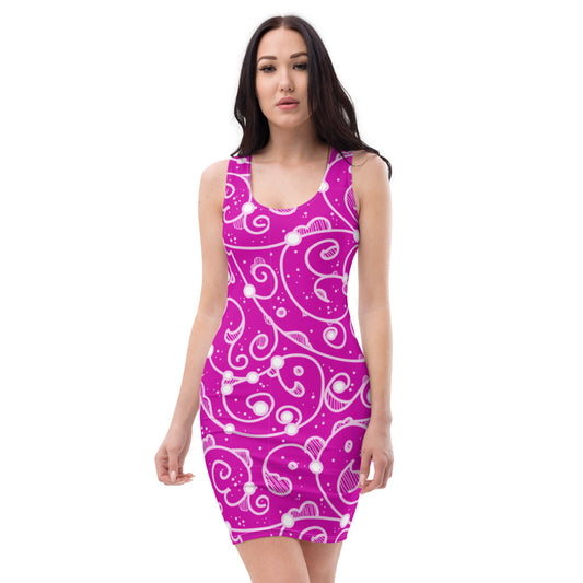 Purple & White Swirls Dress