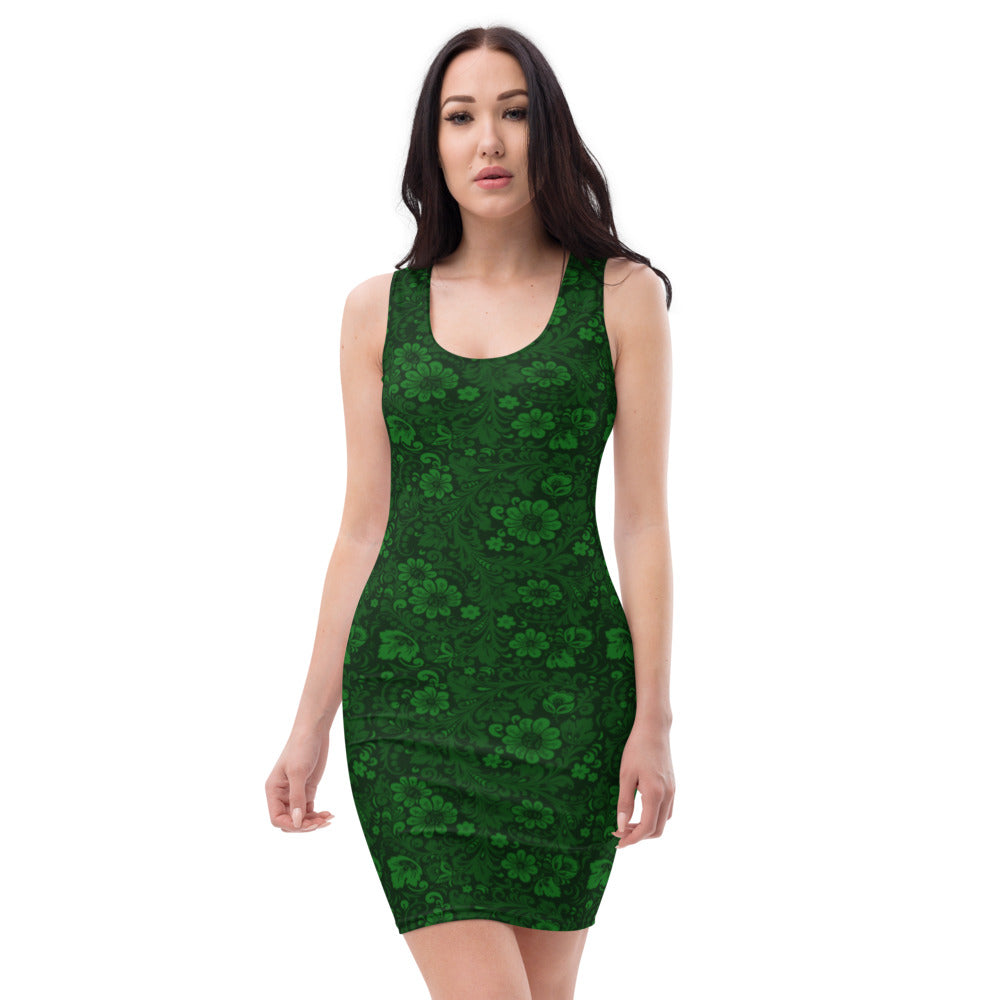 Green Flowers Dress