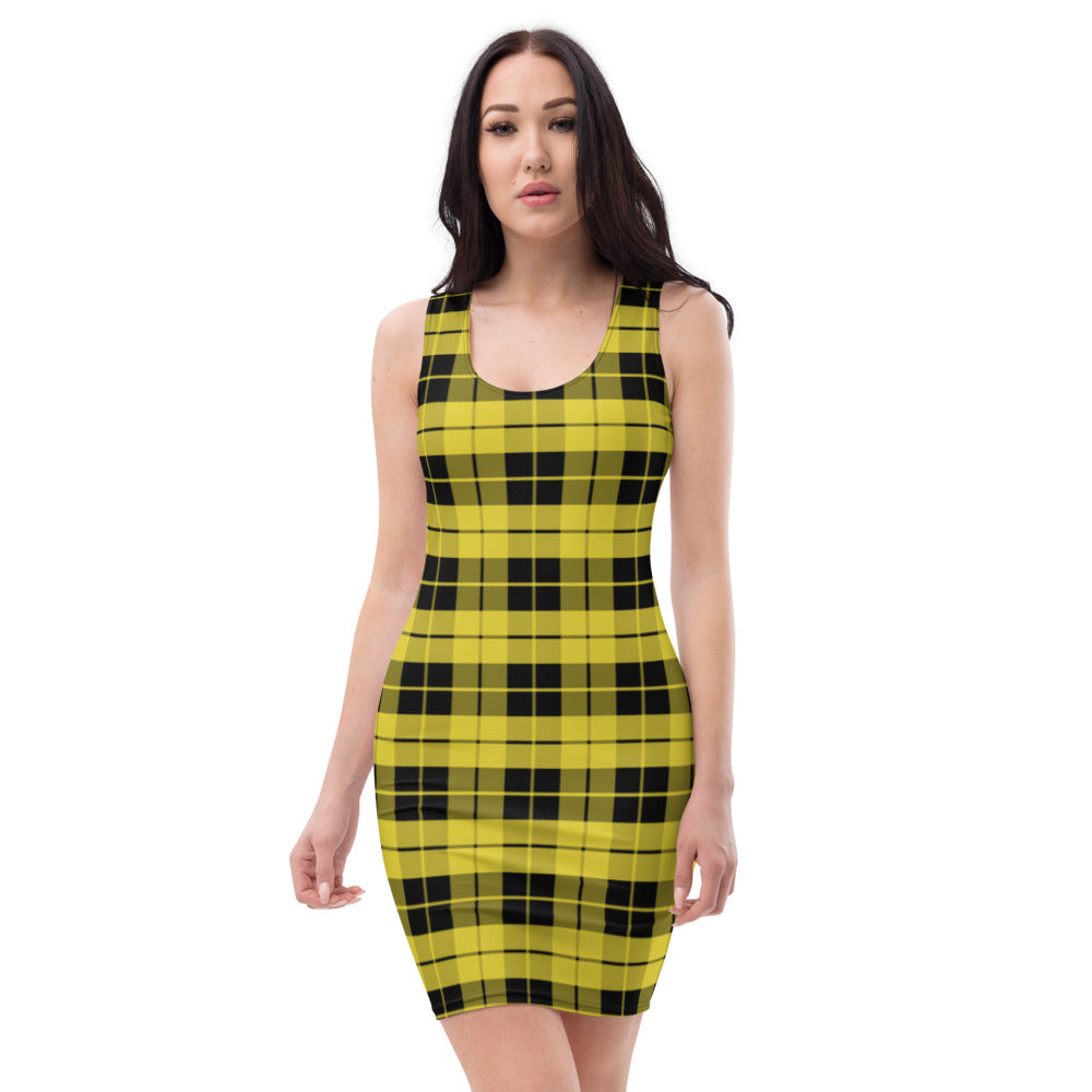 Yellow & Black Plaid Dress