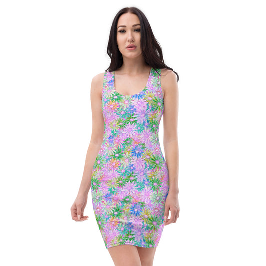 Colorful Abstract Flower Dress