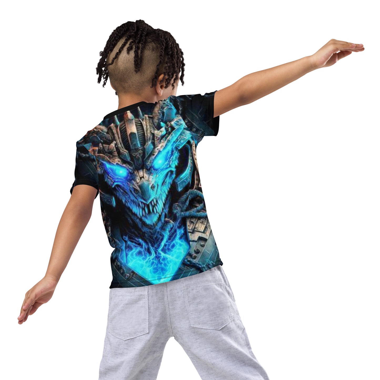 Cyborg Dragon Kids crew neck t-shirt