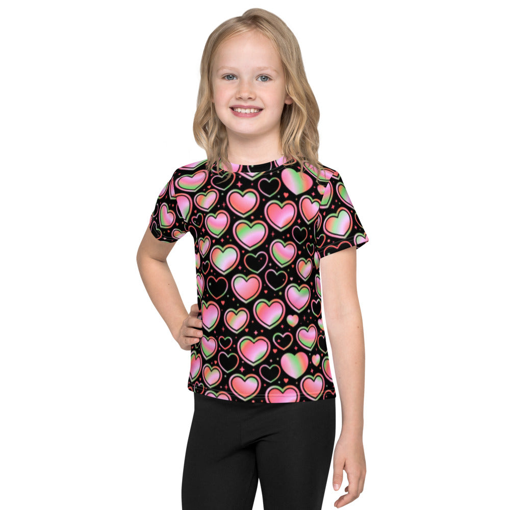 Holographic Hearts Kids T-shirt