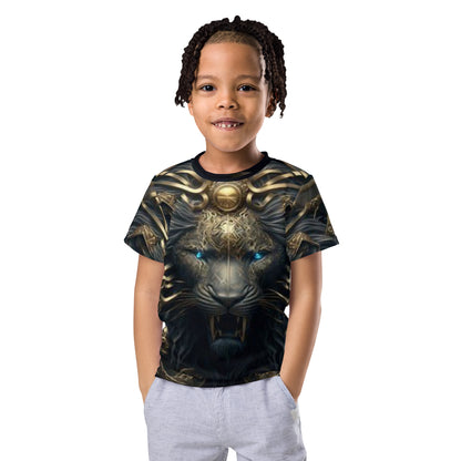 Cyborg Lion Kids crew neck t-shirt