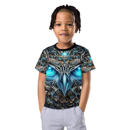 Cyborg Owl Kids crew neck t-shirt