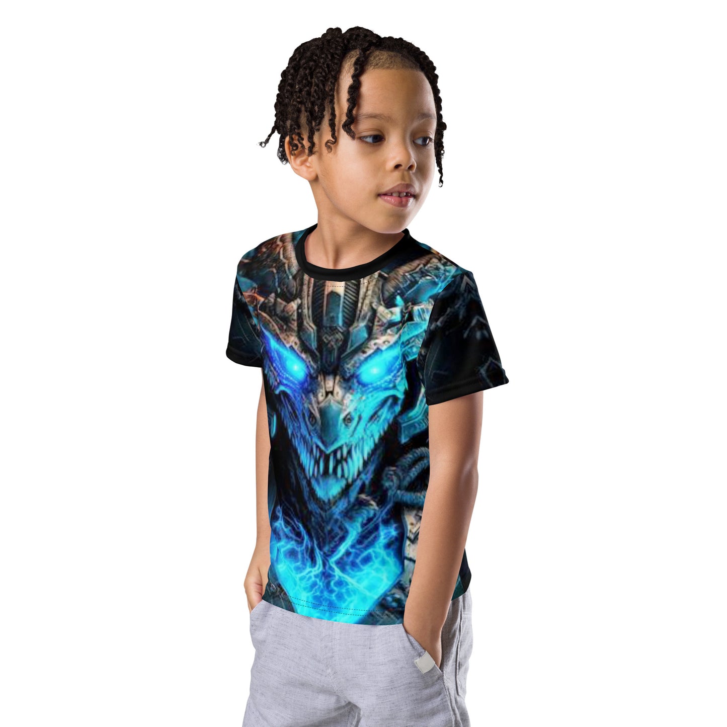 Cyborg Dragon Kids crew neck t-shirt