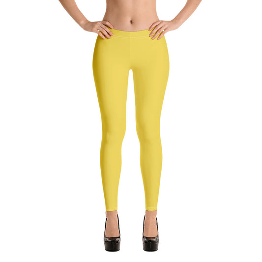 Yellow Excuses Don't Burn Calories Leggings