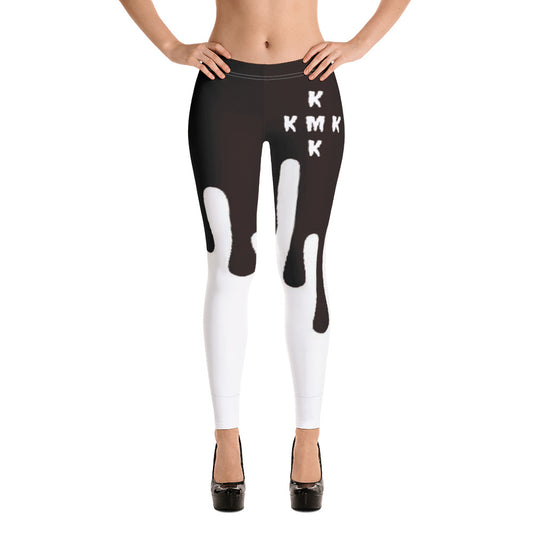 Black & White Paint Drippin Leggings