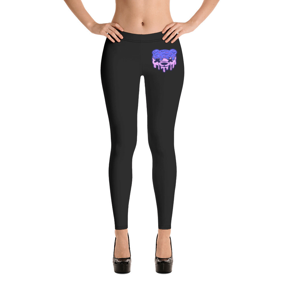 Purple & Blue Ice Cream Teddy Leggings