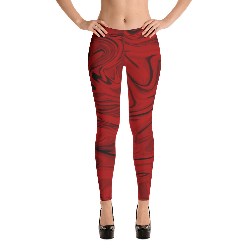 Dripping Sauce Red & Black Leggings