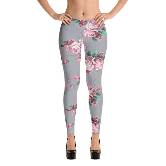 Shabby Chic Roses Leggings