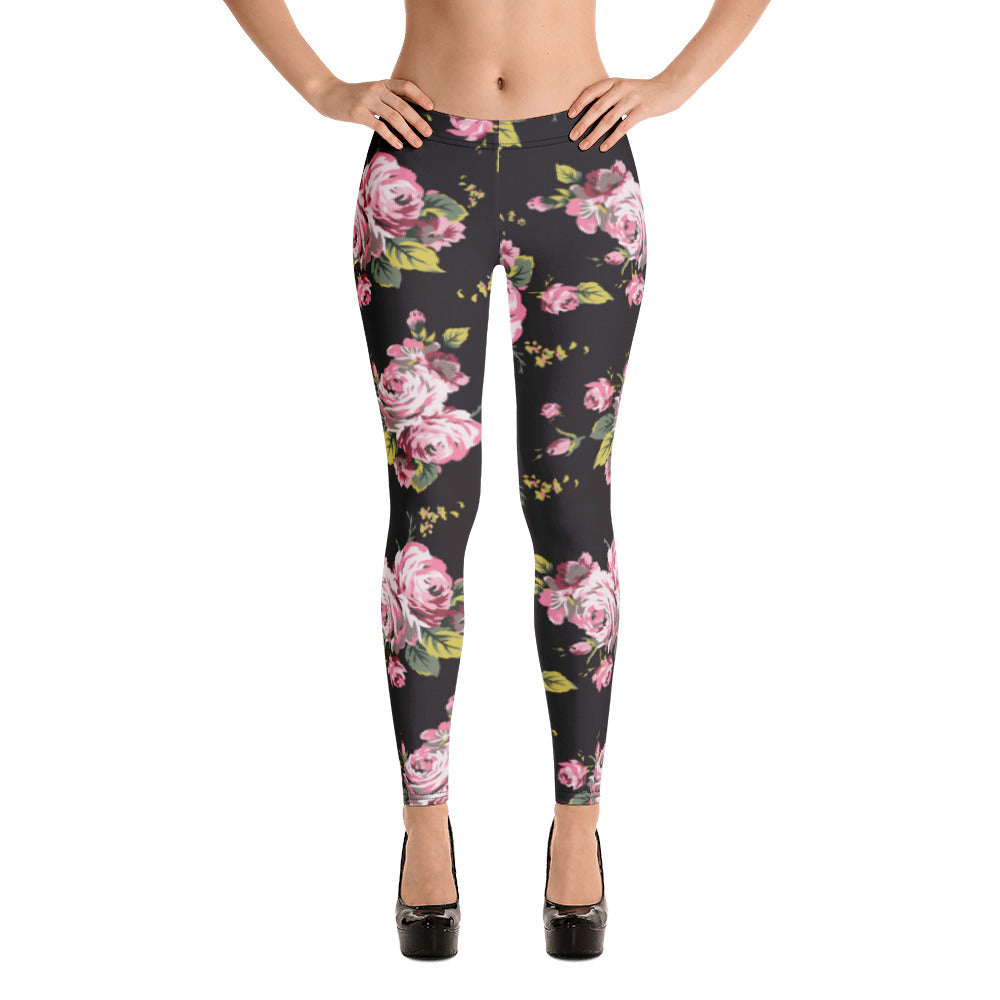 Shabby Chic Roses Leggings