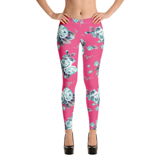 Shabby Chic Roses Leggings