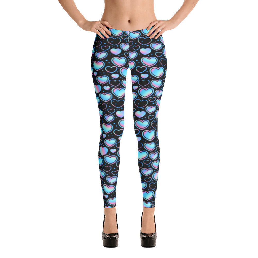 Holographic Hearts Leggings