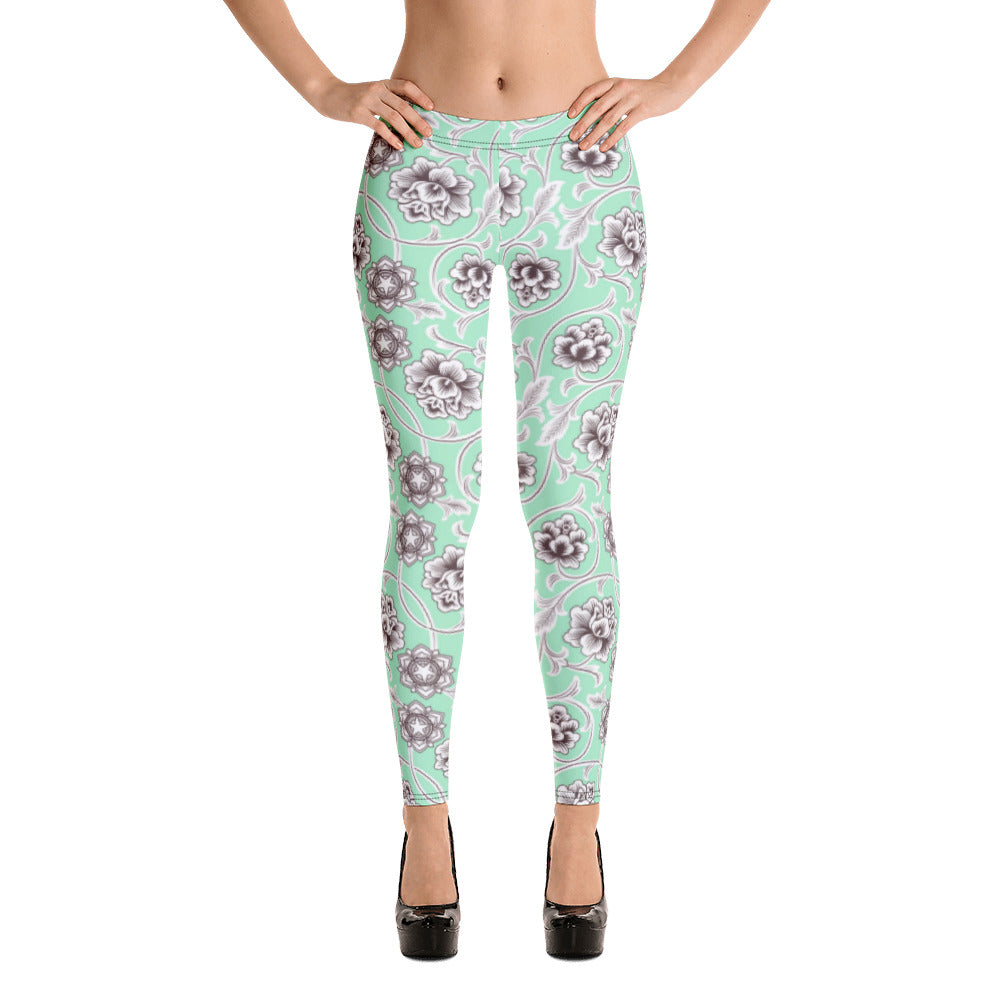 Chinese Flowers Leggings