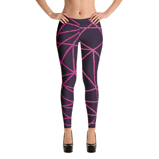 Pink & Black Triangle Leggings